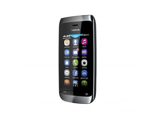 Смартфон, мобильный телефон Nokia Asha 308 dual sim, китайский нокиа 2 сим, дуос, копия Silver