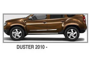 Молдинг дверной (4 шт, нерж.) OmsaLine - Итальянская нержавейка для Dacia Duster 2008-2018 гг