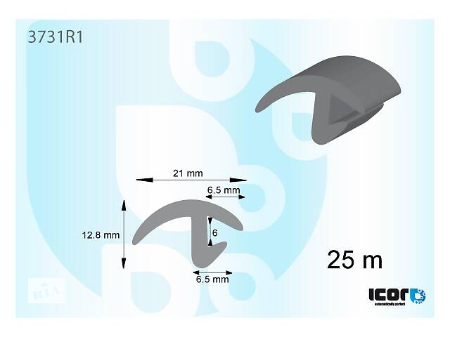 Молдинг стекла WD234283 на FORD TRANSIT 86-91