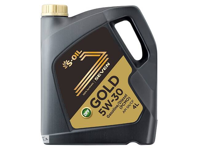 Моторное масло синтетическое S-OIL SEVEN 5W-30 4 литра GOLD #9 PAO C3