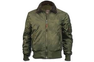 Бомбер Top Gun B-15 MEN's Heavy Duty Vintage Flight Bomber Jacket (оливковий)