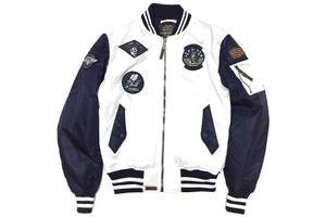 Бомбер Top Gun MA-1 Block Bomber Jacket (біло-синій)