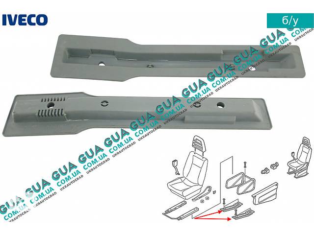 Накладка / молдинг салазка переднего сиденья 500337597 Iveco / ИВЕКО DAILY III 1999-2006 / ДЭЙЛИ Е3 99-06