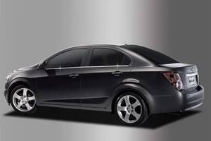 Накладки на молдинги окна нижние Chevrolet Aveo T300 2011- (нержавеющая сталь)