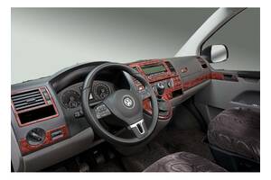 Накладки на панель Карбон для Volkswagen T5 рестайлінг 2010-2015рр.