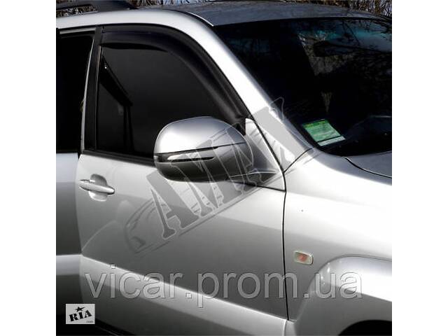 Накладки зеркал с повторителями Design W221 (белые, серебро) Toyota Land Prado 120 (2003-2008)