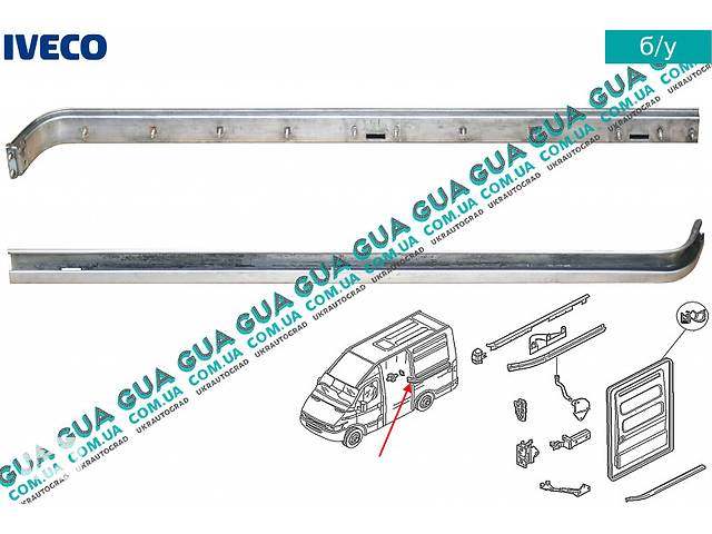 Направляющая планка / рейка боковой левой сдвижной двери средняя 500329751 Iveco / ИВЕКО DAILY III 1999-2006 / ДЭЙЛИ...