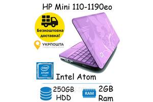 Нетбук б/у HP Mini 110-1190eo 10,1'' Intel Atom ноутбук 2 ГБ/250 ГБ/Акб 2часов нет бук ноут лэптоп Laptop