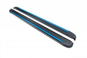 Боковые пороги Maya Blue (2 шт., алюминий) для Nissan Qashqai 2014-2021 гг.