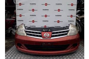 Бампер, фара, панель, радиатор, решётка, ноускат Nissan Tiida Ниссан Тиида, год 2007-2013