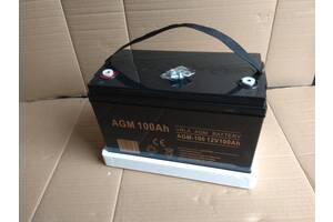 Новый АКБ акумулятор тяговой AGM 12V 100 Ah VRLA AGM Battery Pb Volt Polska для котлов / дбж безперебойников инверторов