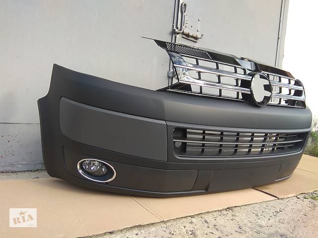 Новый аналог бампер передний всборе с решеткою радиатора Volkswagen T5 GP 2010-2015 год Transporter // 7E0807217B - Фото 2