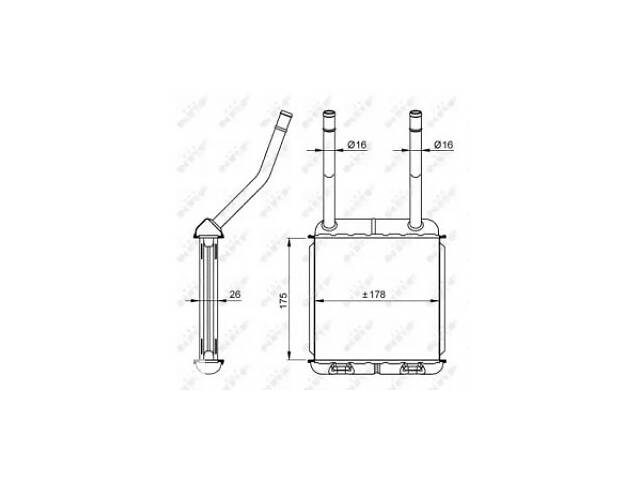 NRF Радиатор печки Opel Astra F/G 91-05 /Vectra A -95 (58147)