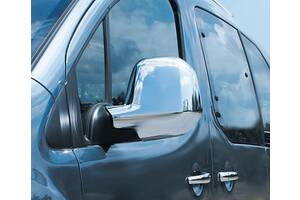 Opel Vivaro 2019+ Накладки на зеркала черный хром TSR Накладки на зеркала Опель Виваро