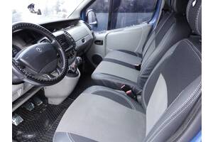 Авточохли (шкірзам↗тканина, Premium) Передні 2-20231 та салон для Opel Vivaro 2001-2015 гг.