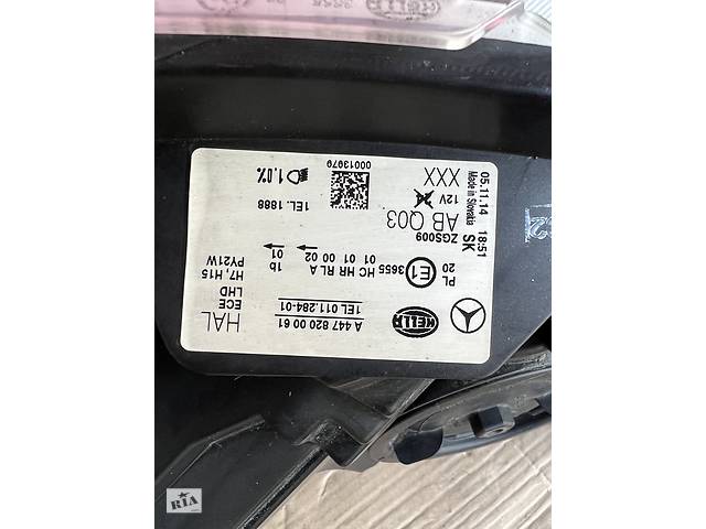 Оптика фари для Mercedes Vito W447 Мерседес Віто 2014-2022 - Фото 23