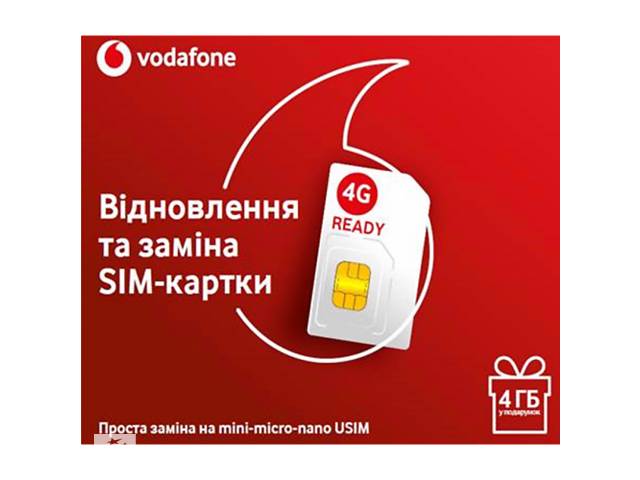 Стартовый пакет Vodafone восстановление и замена SIM-карты (Код товара:9495)