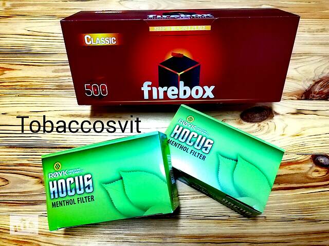 Гильзы для сигарет Набор Firebox 500 + 2 HOCUS Menthol