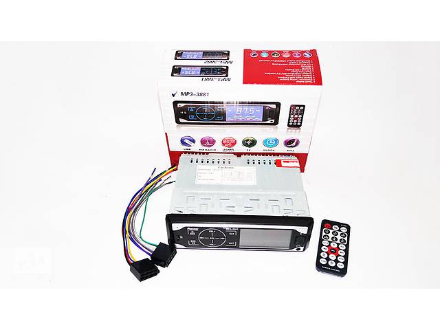 Автомагнітола Pioneer 3881 ISO MP3 Player, FM, USB, SD, AUX сенсорна магнітола