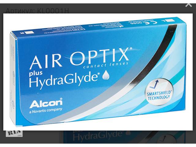 AIR OPTIX PlusHydraGlyde. Контактные линзы.