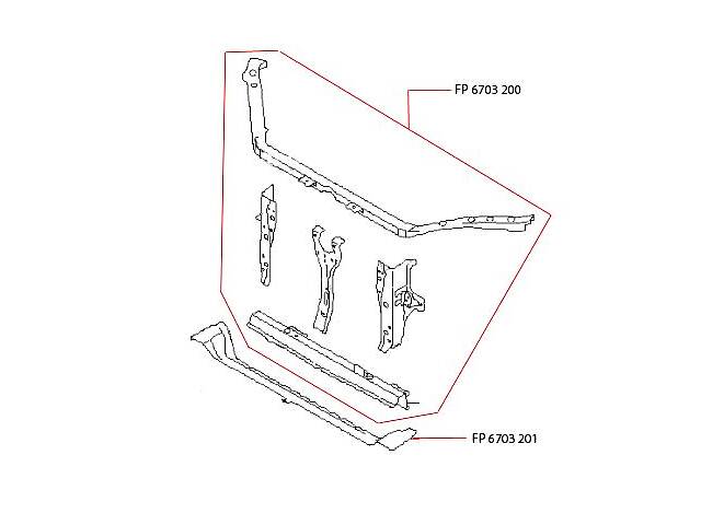 Панель Передняя Комплект AR011241 на SUBARU IMPREZA 2007-2011