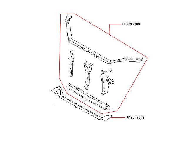 Панель Передняя Комплект AS021555 на SUBARU IMPREZA 2007-2011