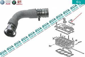 Патрубок вентиляции картерных газов ( шланг / трубка / сапун ) 038103493AC VW / ВОЛЬКС ВАГЕН TRANSPORTER V 2003- / ТР...