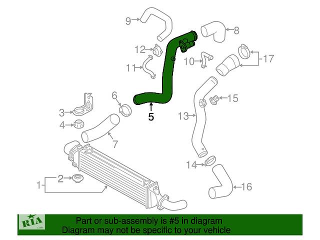 Патрубок интеркулера к впускному коллектору Hyundai Genesis Coupe 2.0 Turbo 2013-14 28282-2C101