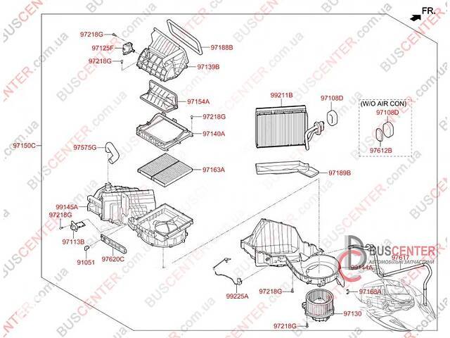 Печка Hyundai H-1 Travel-cargo (2008-2015) 971004H100