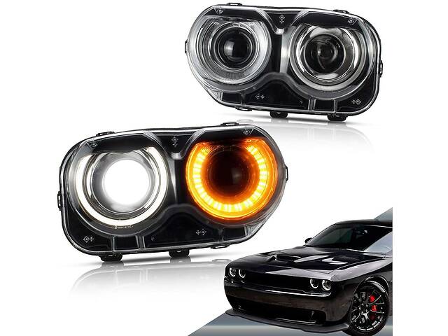 Передні фари Dodge Challenger (15-19) Led оптика