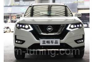 Передние фары Nissan Rogue X-Trail T32 (2017+) тюнинг Full led оптика