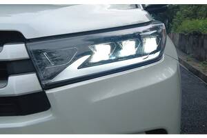 Передние фары Toyota Highlander 50 (16-19) тюнинг Full led оптика фари