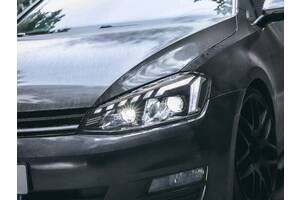 Передние фары VW Golf 7 (13-17) тюнинг Full Led оптика (стиль ауди 2020)