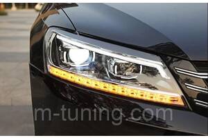 Передние фары VW Passat B7 USA тюнинг Led оптика