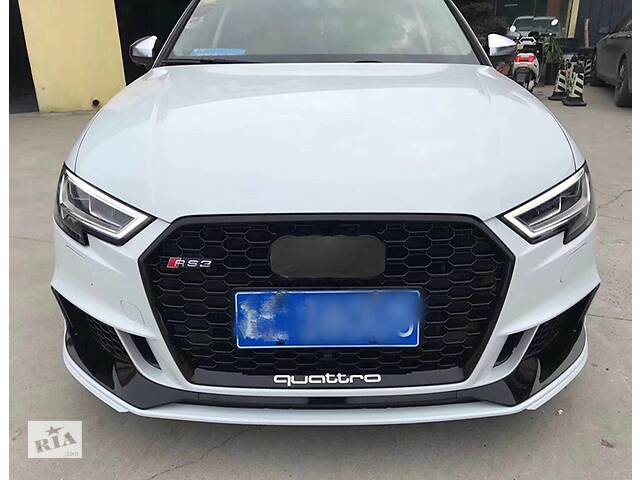 Передний бампер Audi A3 8V (17+) тюнинг обвес RS3 - Фото 1