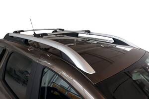 Перемычки на рейлинг под ключ Wingbar V1 (2 шт) Черные для Dacia Duster 2018↗ гг.