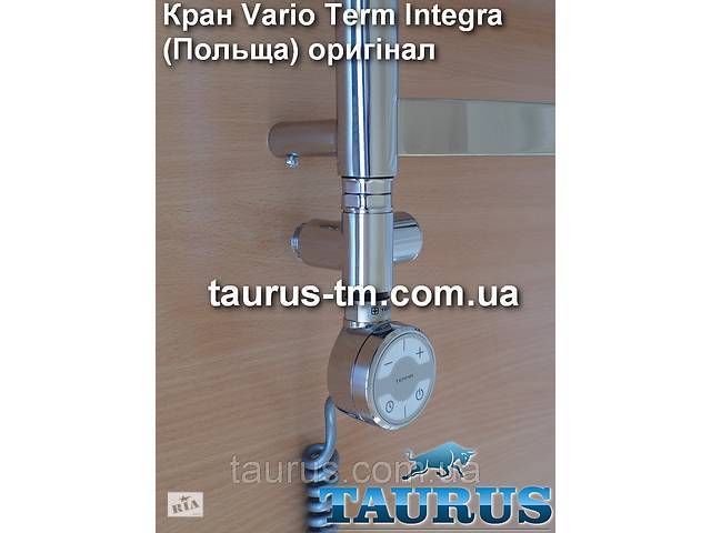 Проходной угловой кран под ТЭН VarioTerm Integra chrome 1/2 Польша; для водяных, гибридных полотенцесушителей
