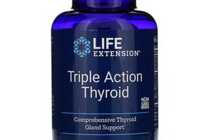 Поддержка Щитовидной Железы, Тироид тройного действия, Triple Action Thyroid, Life Extension, 60 вегетарианских капсул