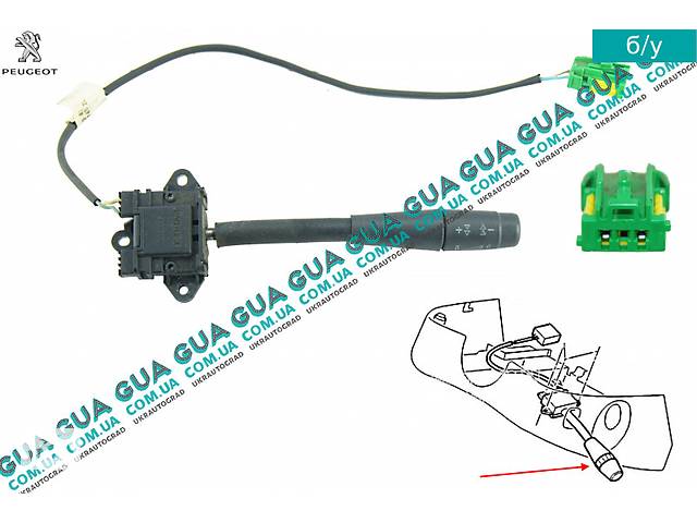 Подрулевой переключатель магнитолы ( джойстик ) 96373745ZL Peugeot / ПЕЖО 206
