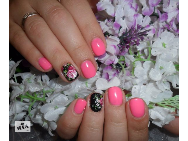 Покрытие натуральных ногтей гель-лаком, маникюр.: красота и .