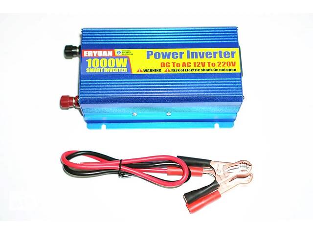 Перетворювач (інвертор) 12V-220V 1000W Blue