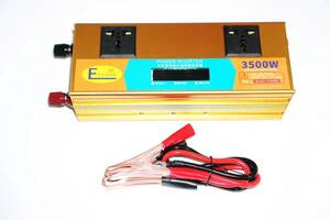 Преобразователь (инвертор) 12V-220V 3500W LCD Gold