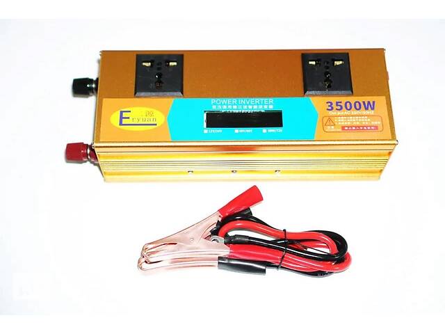 Перетворювач (інвертор) 12V-220V 3500W LCD Gold