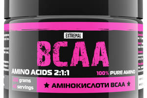 100% чистые ВСАА 200 г аминокислоты 2/1/1 Extremal BCAA для спортсменов