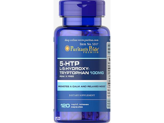 5-гидрокситриптофан Puritans Pride 100 мг 120 капсул (31113)