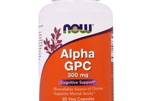 Альфа (Глицерофосфохолин) Alpha GPC Now Foods 300 мг 60 капсул