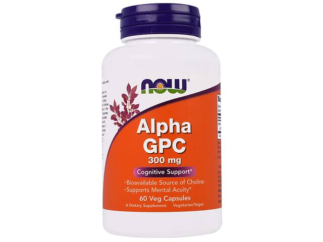 Альфа (Глицерофосфохолин) Alpha GPC Now Foods 300 мг 60 капсул