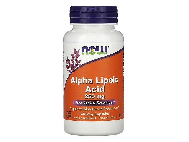 Альфа-липоевая кислота Alpha Lipoic Acid Now Foods 250 мг 60 капсул