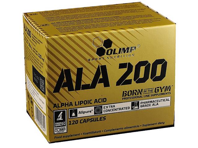Альфа-липоевая кислота для спорта Olimp Nutrition ALA 200 120 Caps