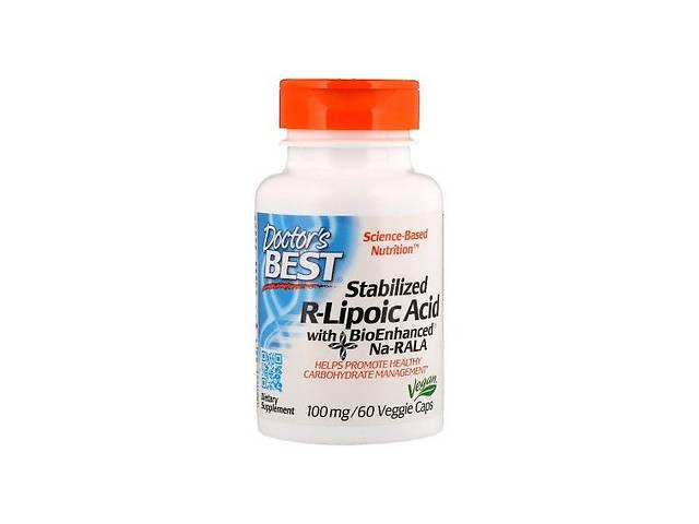 Альфа-липоевая кислота Doctor's Best Stabilized R-Lipoic Acid 60 Veg Caps